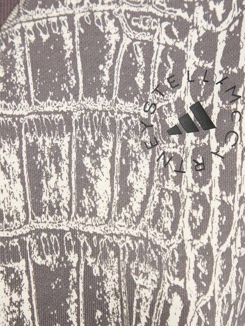 adidas by Stella McCartney bluza bawełniana damska kolor szary wzorzysta JW4648