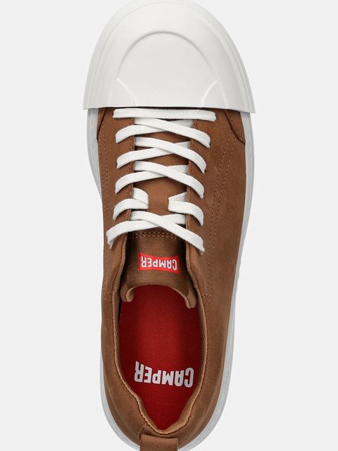 Camper tenisówki nubukowe Junction Runner kolor brązowy K201683-014