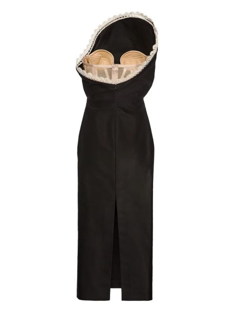 Magda Butrym lace-trimmed midi dress - Black - zdjęcie produktu nr 2