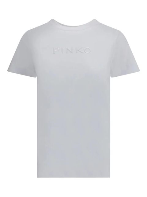 PINKO logo-embroidered jersey T-shirt - White - zdjęcie produktu nr 1