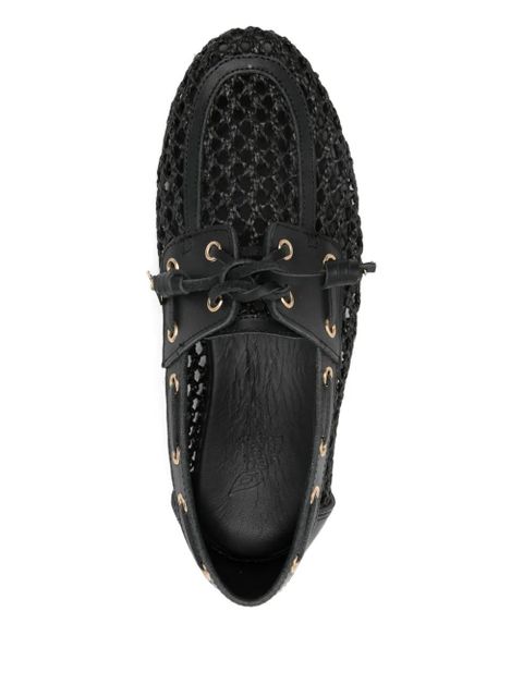 Ancient Greek Sandals woven derby shoes - Black