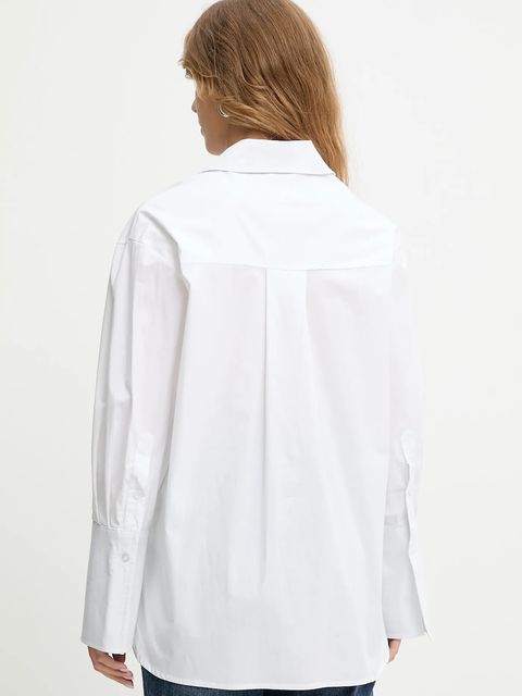Answear.LAB koszula damska kolor biały regular z kołnierzykiem klasycznym