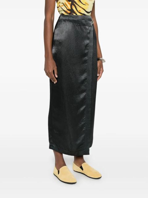 Nanushka wrap midi skirt - Green