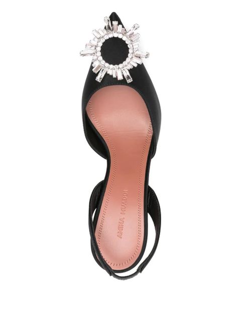 Amina Muaddi 105mm embellished heeled pumps - Black - zdjęcie produktu nr 2