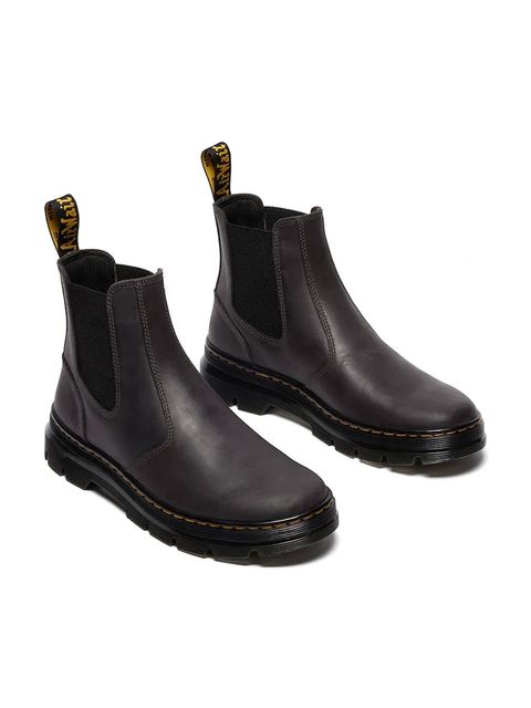 Dr. Martens sztyblety skórzane Embury Chelsea Boot kolor szary na platformie DM42013020 - zdjęcie produktu nr 2