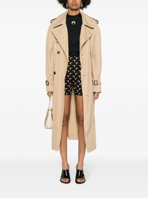 Marine Serre Crescent Moon-print shorts - Black - zdjęcie produktu nr 2