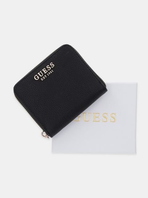 Guess portfel LAUREL damski kolor czarny SWBG74 59137