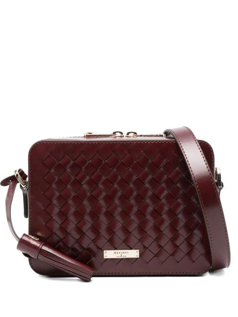 Aspinal Of London Camera woven mini crossbody bag - Red - zdjęcie produktu nr 1