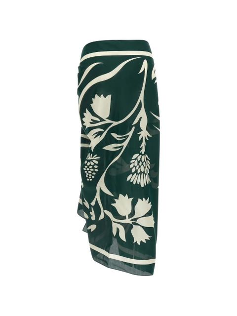 ERES Mandapa print-detail sarong pareo - Green - zdjęcie produktu nr 2