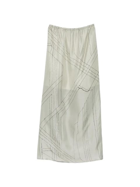Alysi graphic-print slit skirt - Green - zdjęcie produktu nr 2