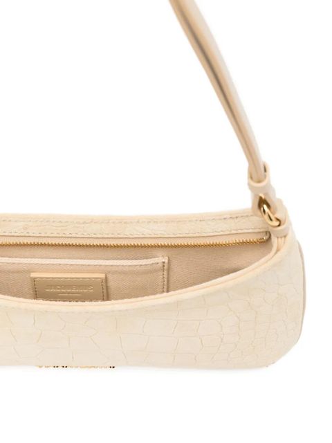 Jacquemus Le Bisou Perle croc-effect shoulder bag - Neutrals