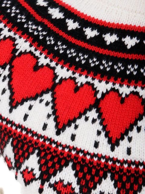 MC2 Saint Barth nordic-style heart print sweater - White
