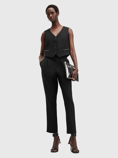 AllSaints kamizelka z domieszką wełny ATLAS KRYS WAISTCOAT