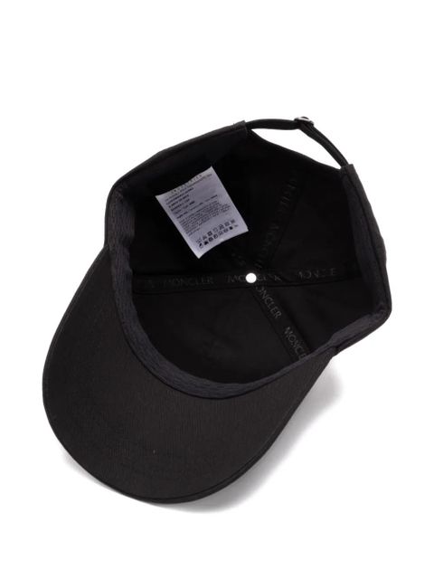 Moncler logo-patch cap - Black