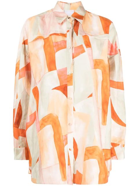 Acler Edmond watercolour-print shirt - Multicolour - zdjęcie produktu nr 1