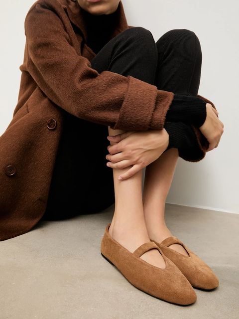 Answear.LAB baleriny zamszowe kolor beżowy - zdjęcie produktu nr 2