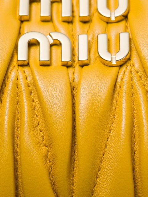 Miu Miu Wander matelassé tote bag - Yellow