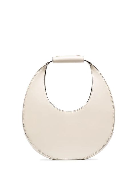 STAUD Moon leather tote bag - Neutrals