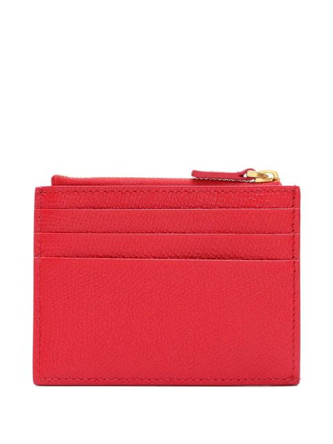 Valentino Garavani Vlogo Signature grainy calfskin card holder - Red - zdjęcie produktu nr 2