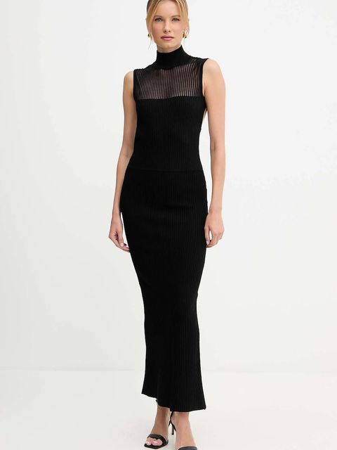 Patrizia Pepe sukienka kolor czarny maxi dopasowana 8A1555 K143 - zdjęcie produktu nr 2