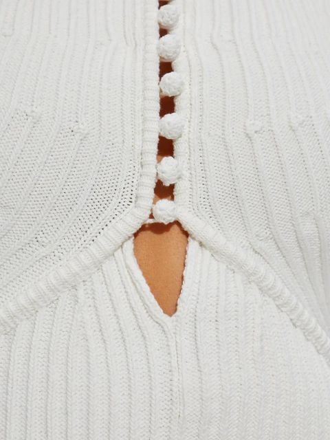 Cult Gaia Vivienne halterneck ribbed mini dress - White