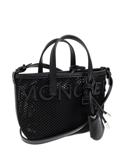 Moncler logo-lettering tote bag - Black