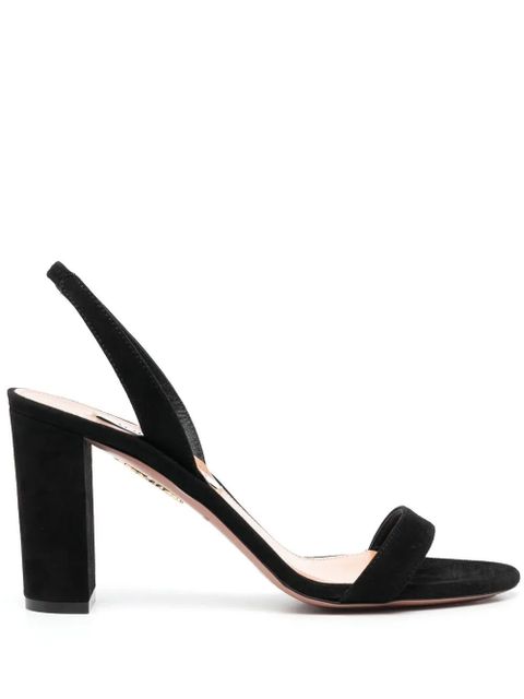 Aquazzura 90mm heeled suede sandals - Black - zdjęcie produktu nr 1