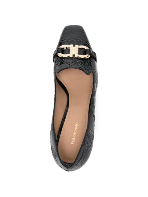 Ferragamo Gancini-buckle pumps - Black
