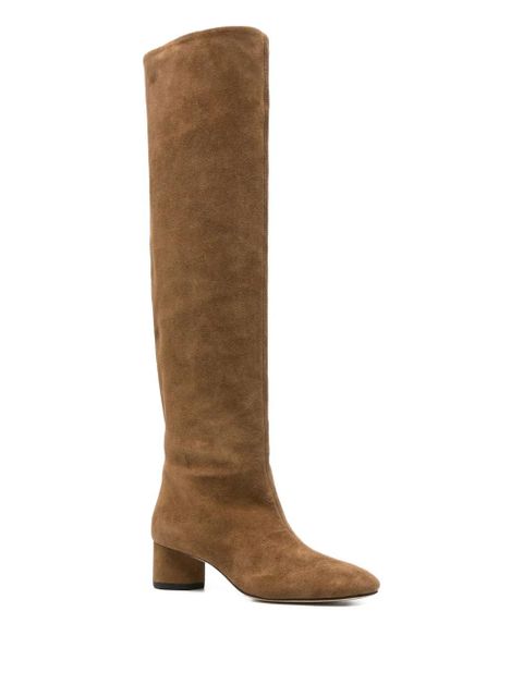 Aeyde 45mm knee-high suede boots - Brown - zdjęcie produktu nr 2