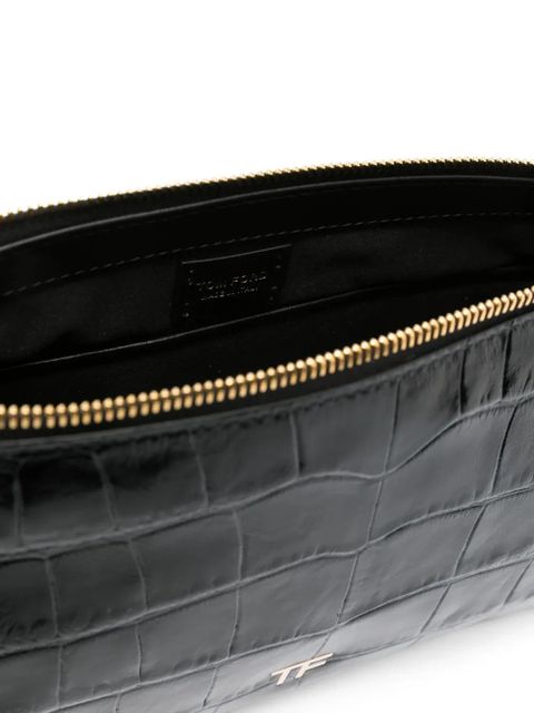 TOM FORD crocodile-embossed leather bag - Black