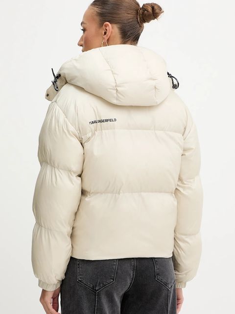 Karl Lagerfeld kurtka puchowa IKON kolor biały zimowa A3W15020