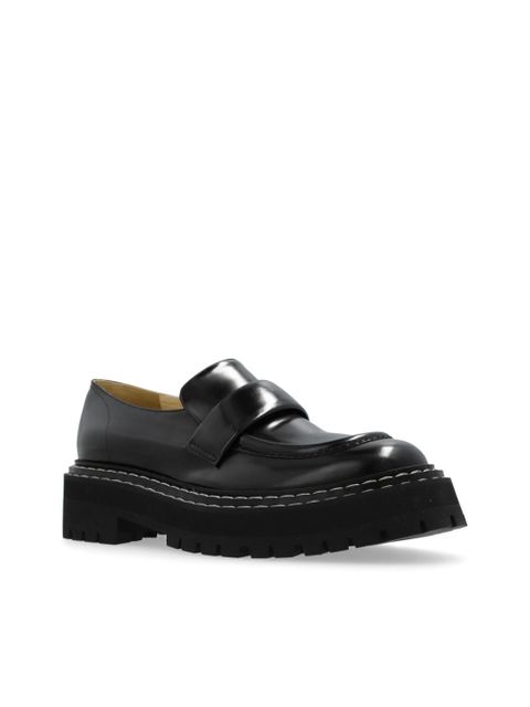 Proenza Schouler lug-sole leather loafers - Black
