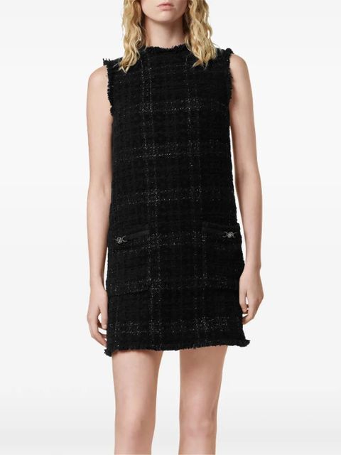 Versace check-pattern cotton mini dress - Black