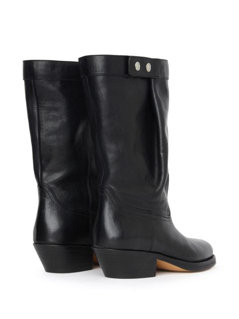 ISABEL MARANT Ademe leather boots - Black - zdjęcie produktu nr 2