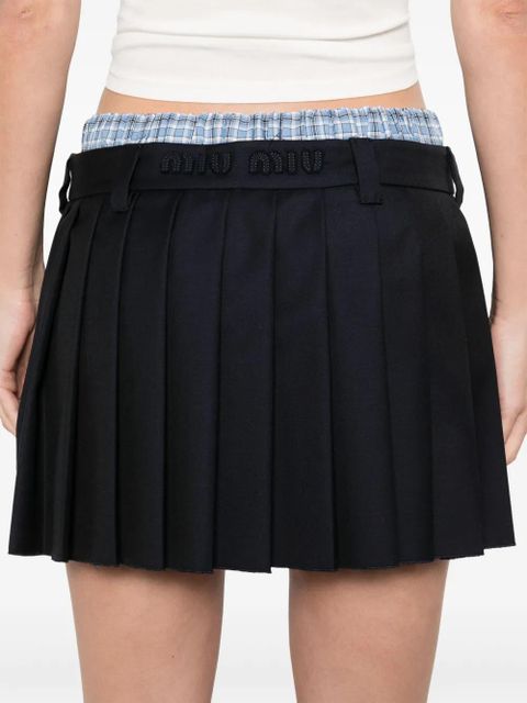 Miu Miu pleated mini skirt - Blue