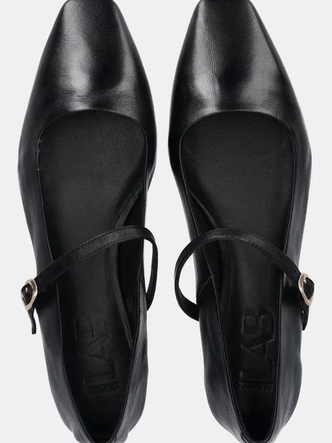 Answear.LAB baleriny skórzane kolor czarny