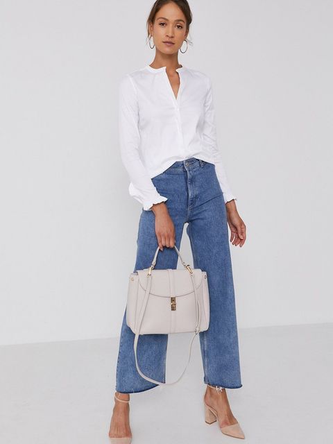 Mos Mosh koszula damska kolor biały slim ze stójką - zdjęcie produktu nr 2