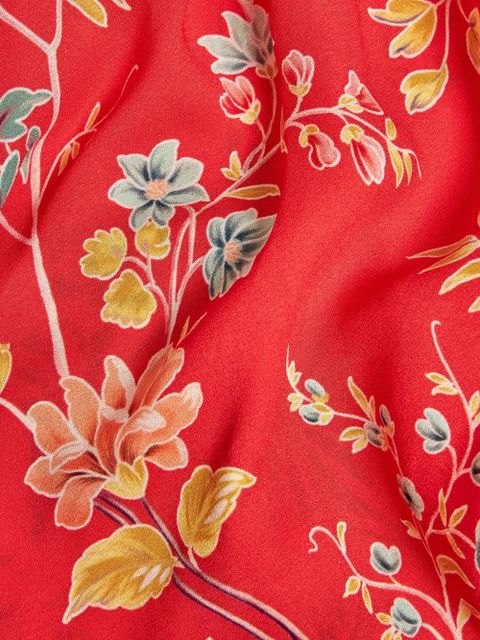 ETRO floral-print crepe midi dress - Red