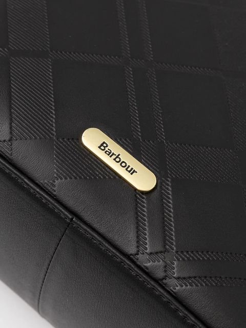 Barbour torebka skórzana kolor czarny LBA0511