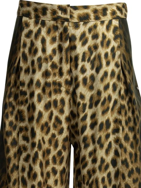 Max Mara leopard-print silk trousers - Neutrals