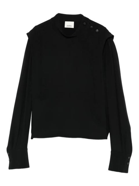 ISABEL MARANT Felissa button-detail blouse - Black - zdjęcie produktu nr 1