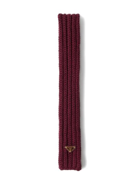 Prada enameled metal rib knit scarf - Red - zdjęcie produktu nr 1