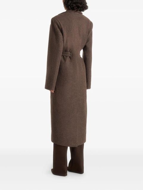 Manière De Voir Jena belt coat - Brown - zdjęcie produktu nr 2