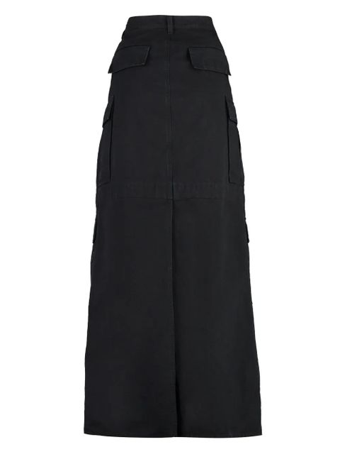 Balenciaga cargo-pockets slit skirt - Black