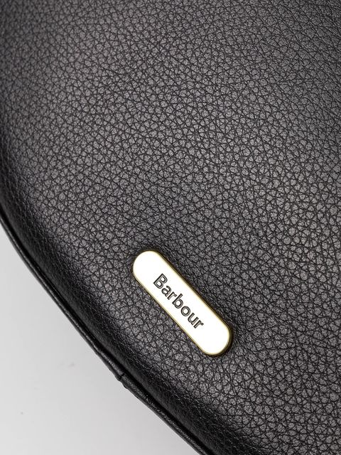 Barbour torebka skórzana kolor czarny LBA0507