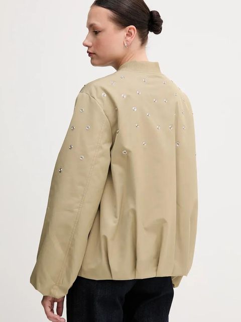 Sisley kurtka kolor zielony przejściowa 2ZCRLN05L