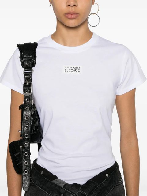 MM6 Maison Margiela numbers-motif cotton T-shirt - White