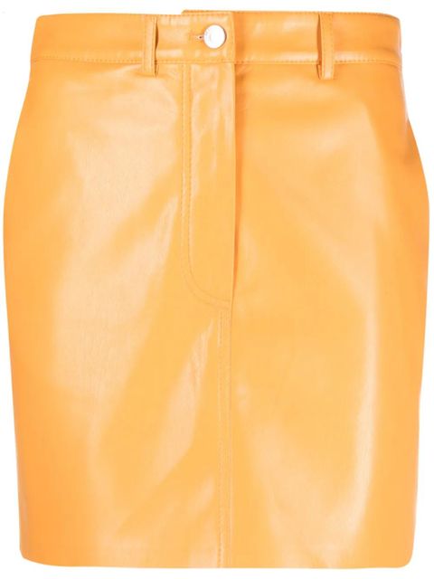 Nanushka faux-leather miniskirt - Orange - zdjęcie produktu nr 1