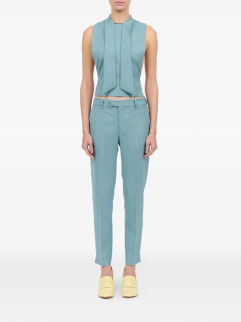 MM6 Maison Margiela pussy-bow cropped scarf top - Blue - zdjęcie produktu nr 2