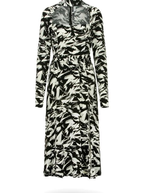 ROTATE BIRGER CHRISTENSEN Ellen abstract-pattern midi dress - Black - zdjęcie produktu nr 2